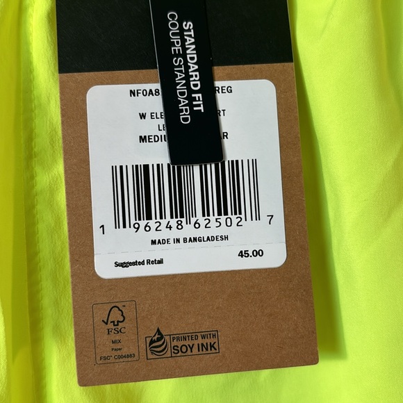 NWT The North Face Women's Elevation LED Yellow Athletic Short size Medium - Picture 3 of 9